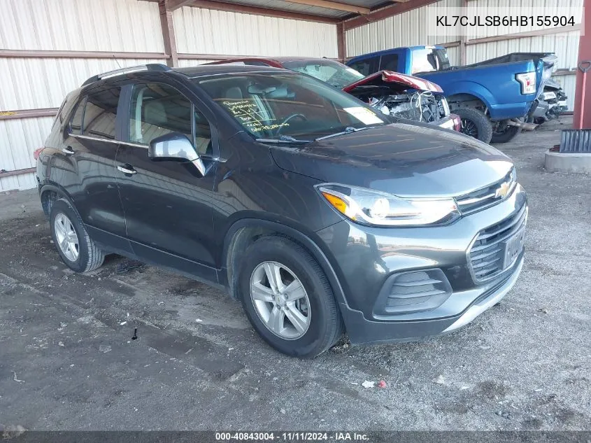 2017 Chevrolet Trax Lt VIN: KL7CJLSB6HB155904 Lot: 40843004