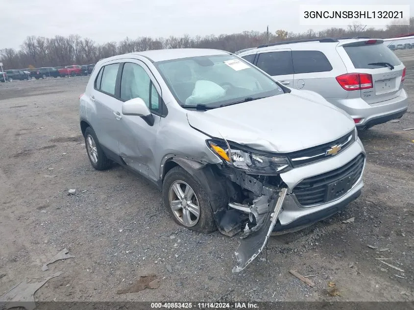 2017 Chevrolet Trax Ls VIN: 3GNCJNSB3HL132021 Lot: 40853425