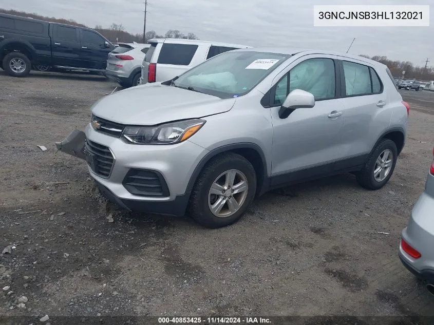 2017 Chevrolet Trax Ls VIN: 3GNCJNSB3HL132021 Lot: 40853425