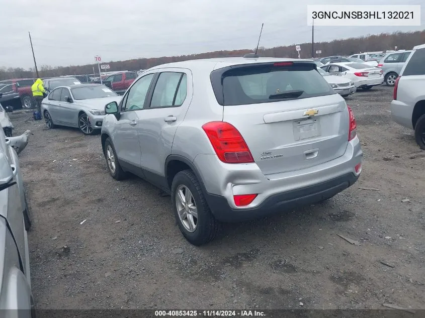 2017 Chevrolet Trax Ls VIN: 3GNCJNSB3HL132021 Lot: 40853425