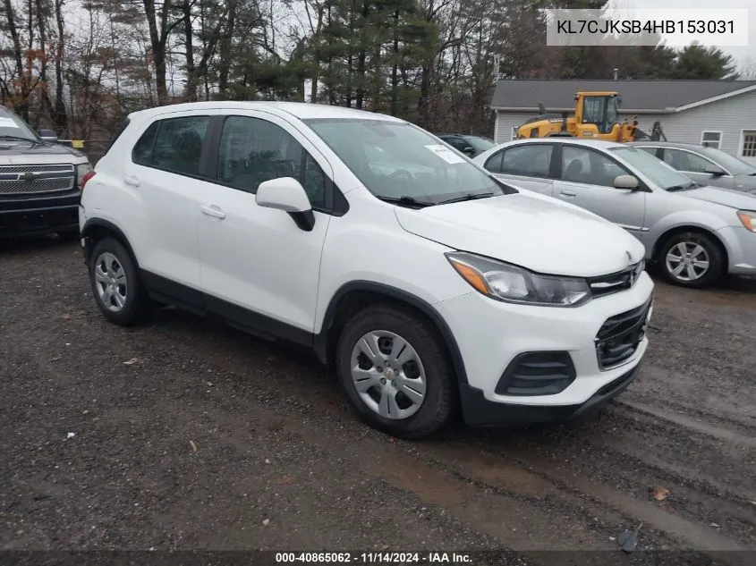 2017 Chevrolet Trax Ls VIN: KL7CJKSB4HB153031 Lot: 40865062