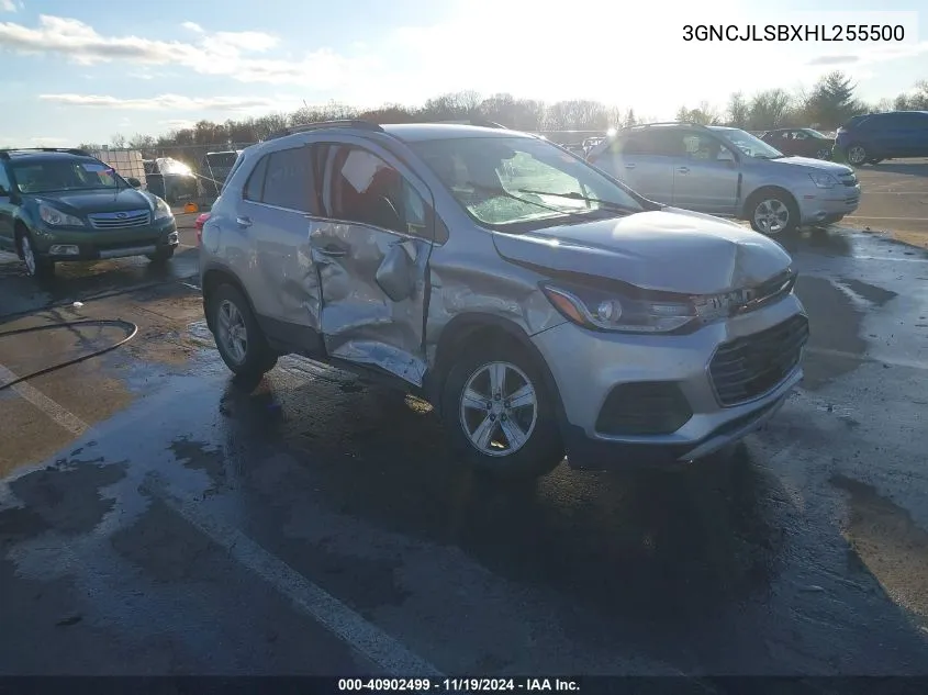 2017 Chevrolet Trax Lt VIN: 3GNCJLSBXHL255500 Lot: 40902499