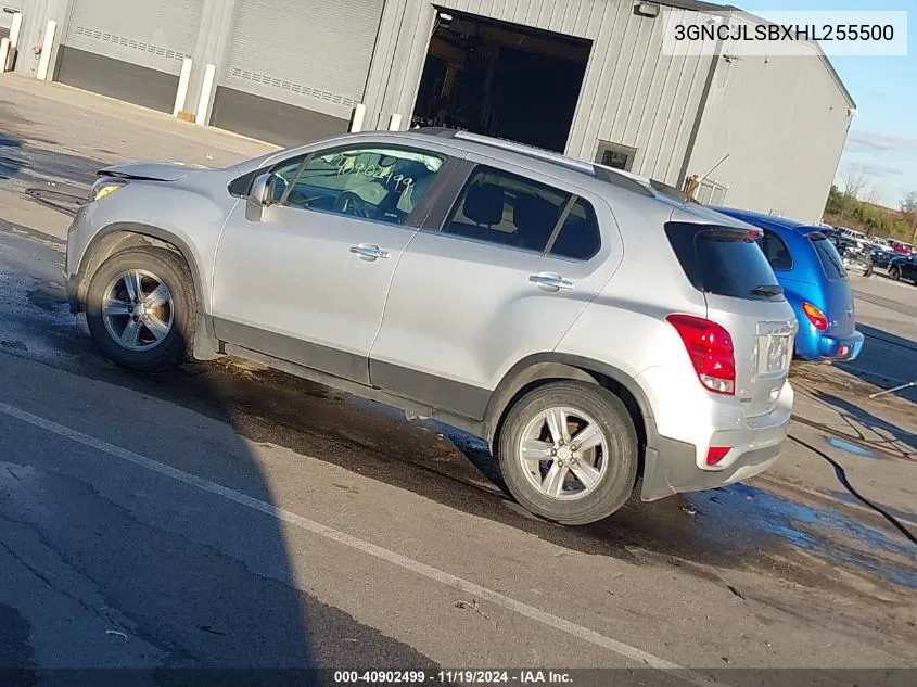 2017 Chevrolet Trax Lt VIN: 3GNCJLSBXHL255500 Lot: 40902499