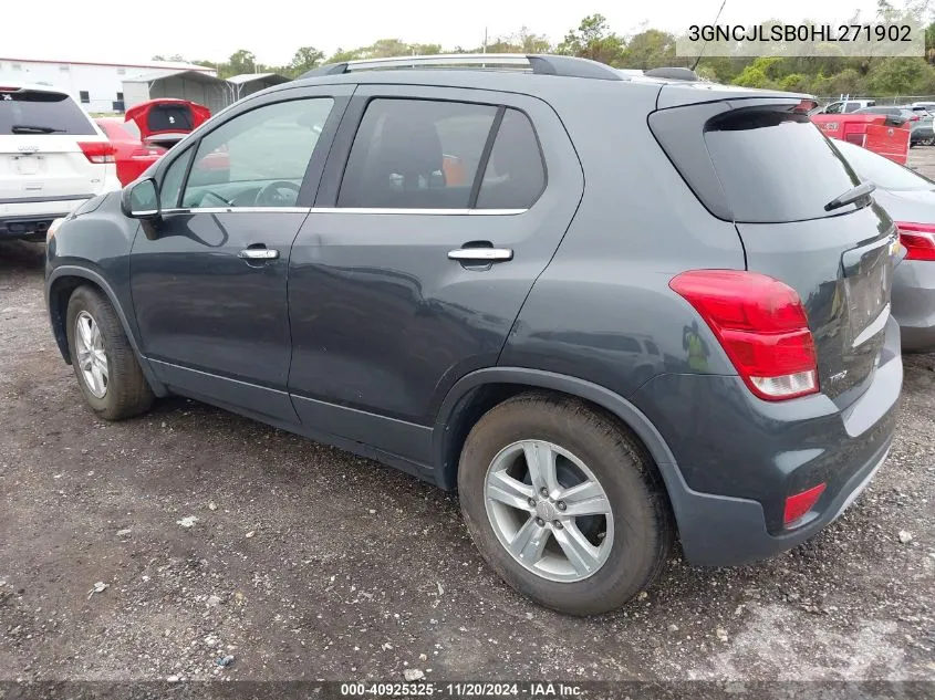 2017 Chevrolet Trax Lt VIN: 3GNCJLSB0HL271902 Lot: 40925325