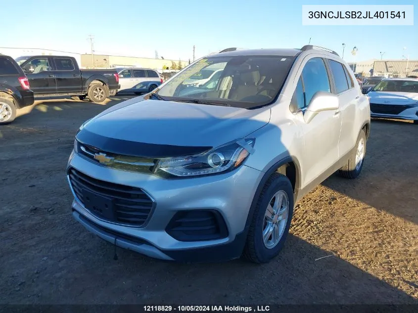 2018 Chevrolet Trax VIN: 3GNCJLSB2JL401541 Lot: 12118829