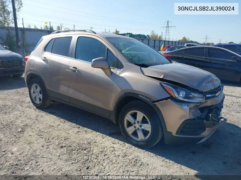 2018 Chevrolet Trax VIN: 3GNCJLSB2JL390024 Lot: 12131303