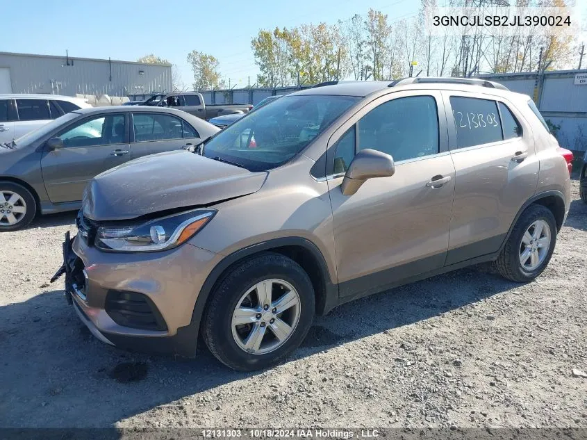 2018 Chevrolet Trax VIN: 3GNCJLSB2JL390024 Lot: 12131303