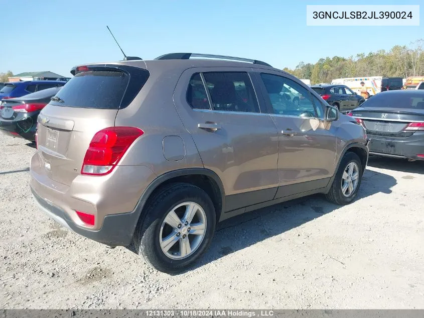 2018 Chevrolet Trax VIN: 3GNCJLSB2JL390024 Lot: 12131303