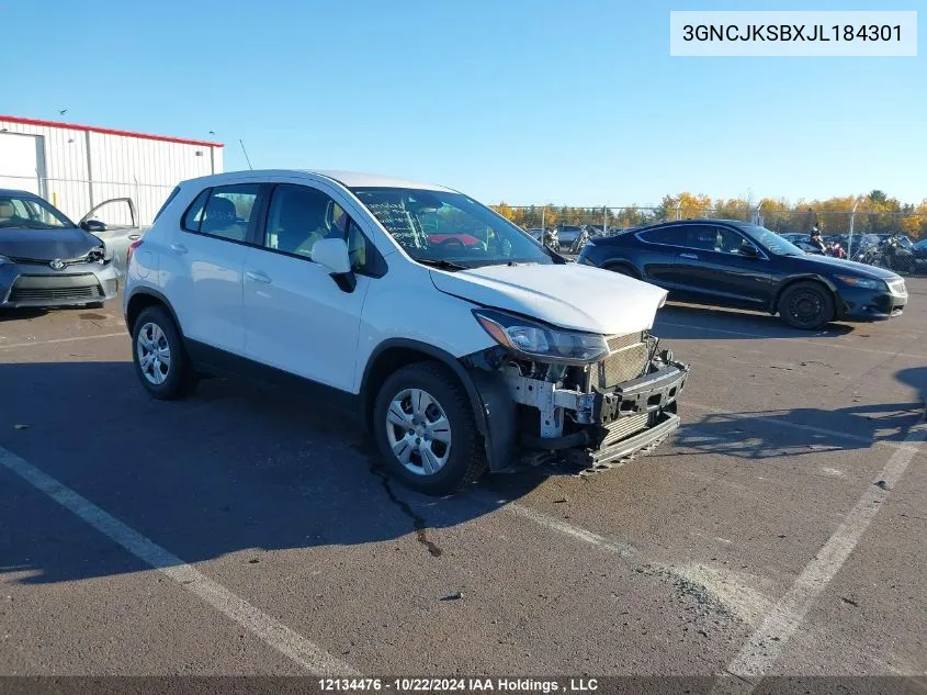 2018 Chevrolet Trax VIN: 3GNCJKSBXJL184301 Lot: 12134476