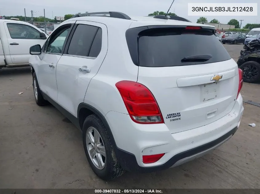 3GNCJLSB3JL212428 2018 Chevrolet Trax Lt