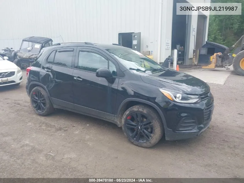 2018 Chevrolet Trax Lt VIN: 3GNCJPSB9JL219987 Lot: 39470180