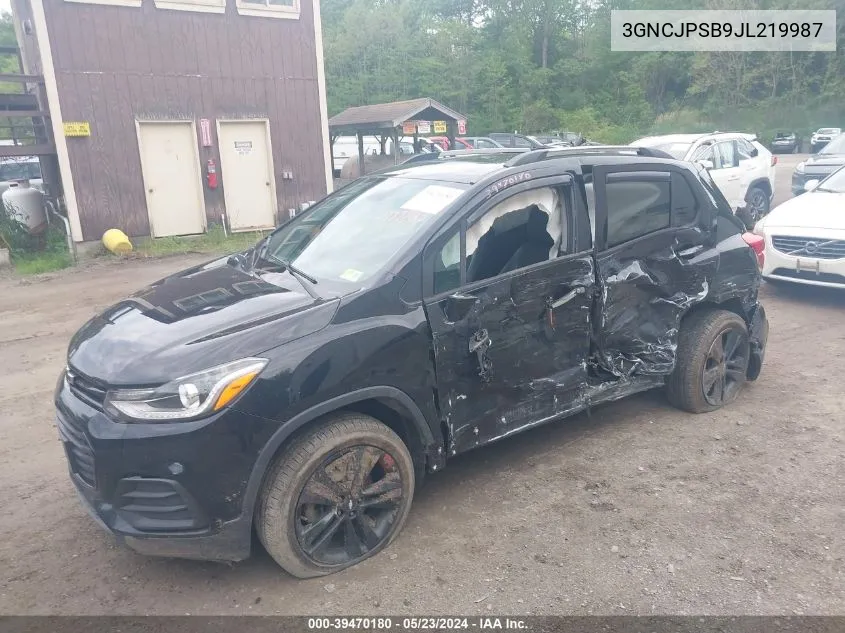 2018 Chevrolet Trax Lt VIN: 3GNCJPSB9JL219987 Lot: 39470180