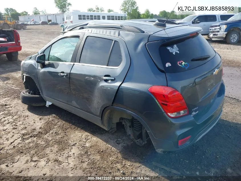 2018 Chevrolet Trax Lt VIN: KL7CJLSBXJB585893 Lot: 39472237