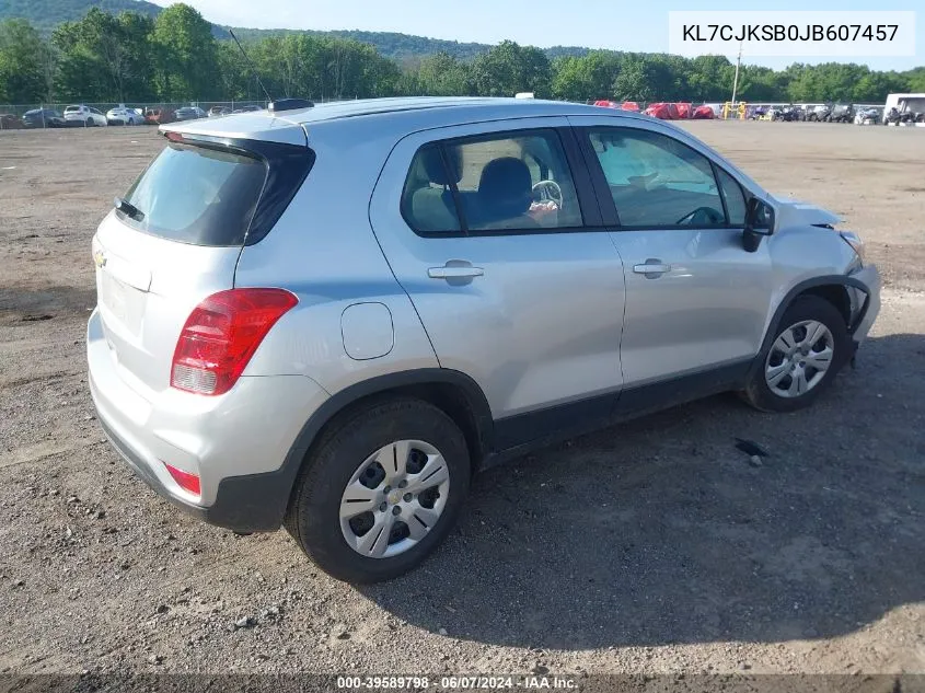 2018 Chevrolet Trax Ls VIN: KL7CJKSB0JB607457 Lot: 39589798