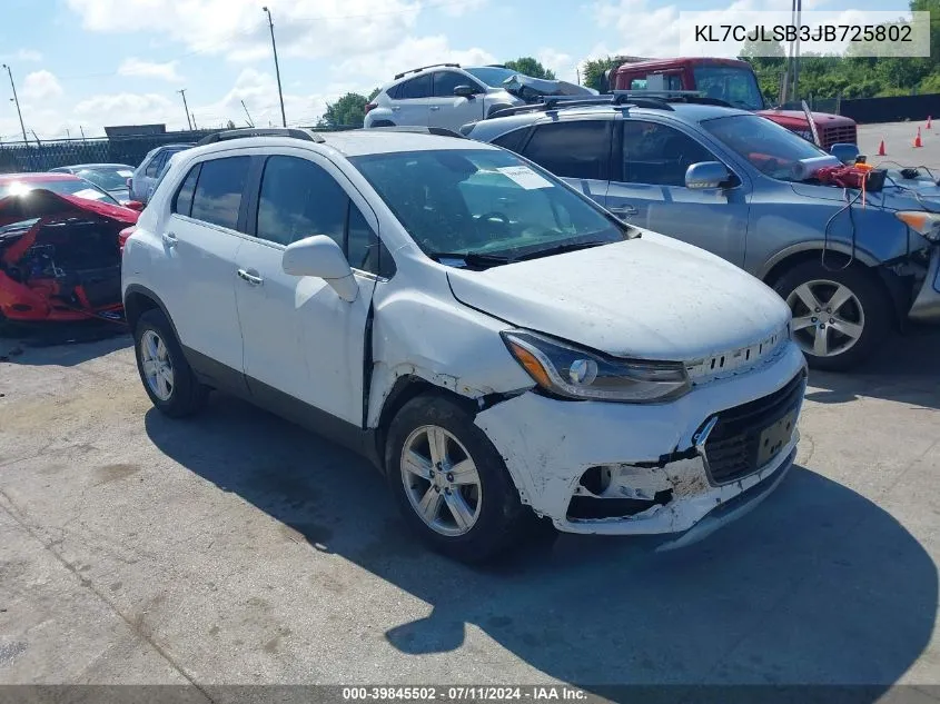 KL7CJLSB3JB725802 2018 Chevrolet Trax Lt