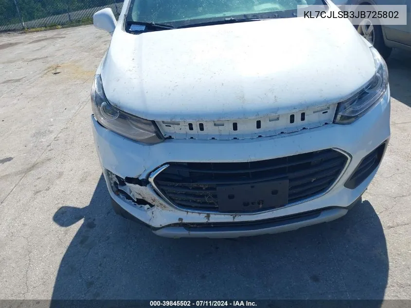 KL7CJLSB3JB725802 2018 Chevrolet Trax Lt