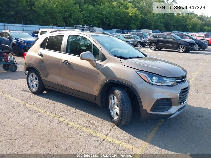 2018 Chevrolet Trax Lt VIN: 3GNCJLSB6JL347323 Lot: 39932333