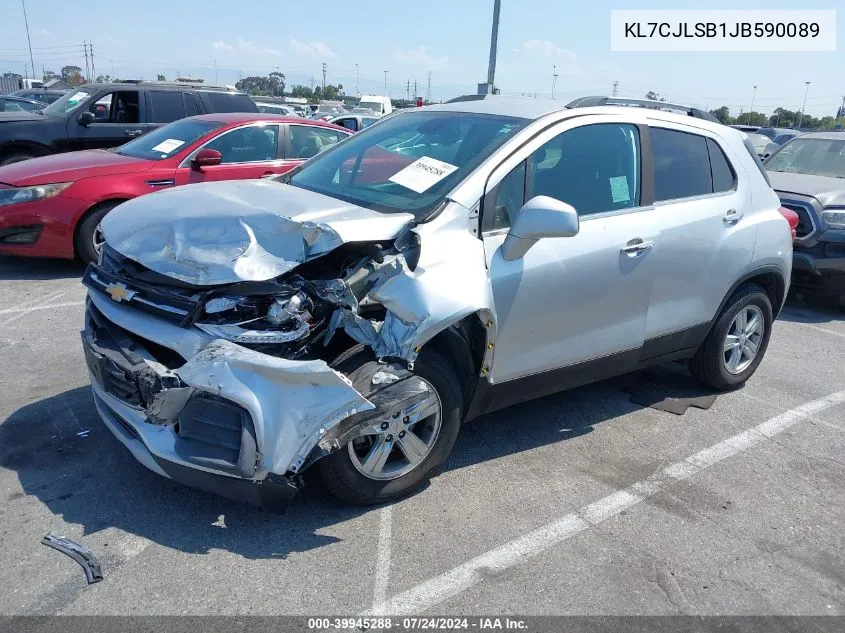 2018 Chevrolet Trax Lt VIN: KL7CJLSB1JB590089 Lot: 39945288