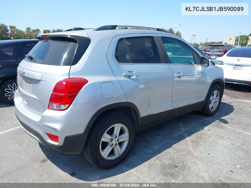 2018 Chevrolet Trax Lt VIN: KL7CJLSB1JB590089 Lot: 39945288