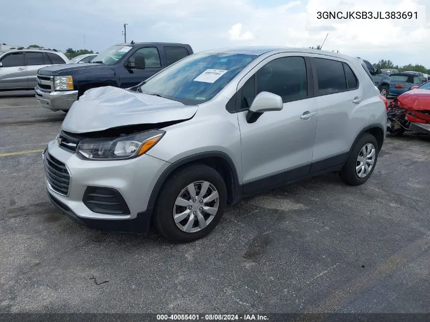 3GNCJKSB3JL383691 2018 Chevrolet Trax Ls