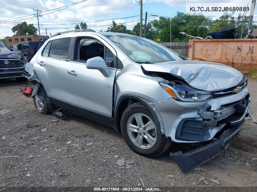 2018 Chevrolet Trax Lt VIN: KL7CJLSB2JB689889 Lot: 40171904