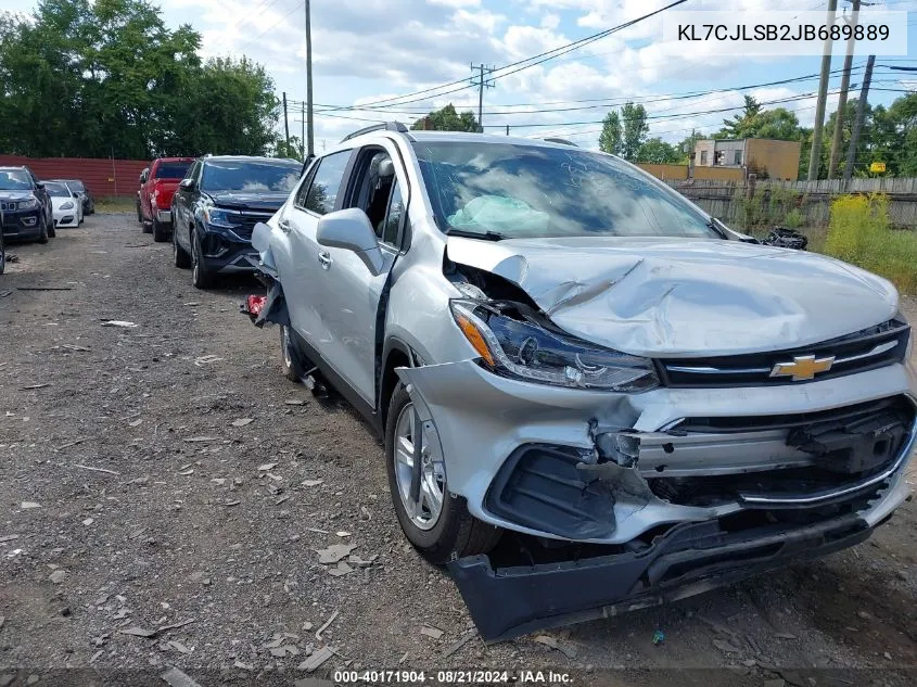 2018 Chevrolet Trax Lt VIN: KL7CJLSB2JB689889 Lot: 40171904