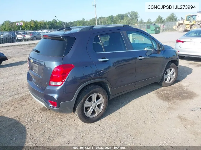 3GNCJPSB1JL273994 2018 Chevrolet Trax Lt