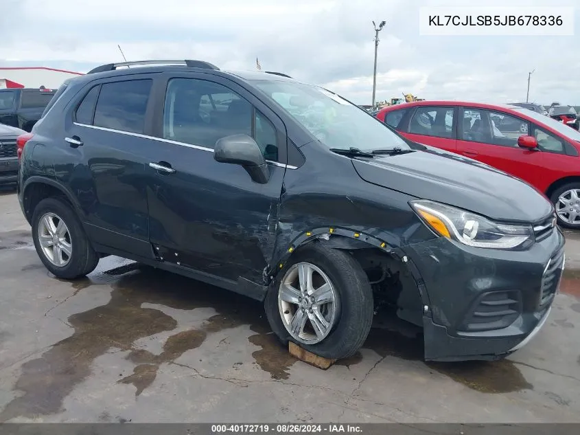 2018 Chevrolet Trax Lt VIN: KL7CJLSB5JB678336 Lot: 40172719