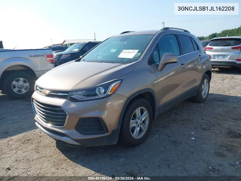 2018 Chevrolet Trax Lt VIN: 3GNCJLSB1JL162208 Lot: 40196324