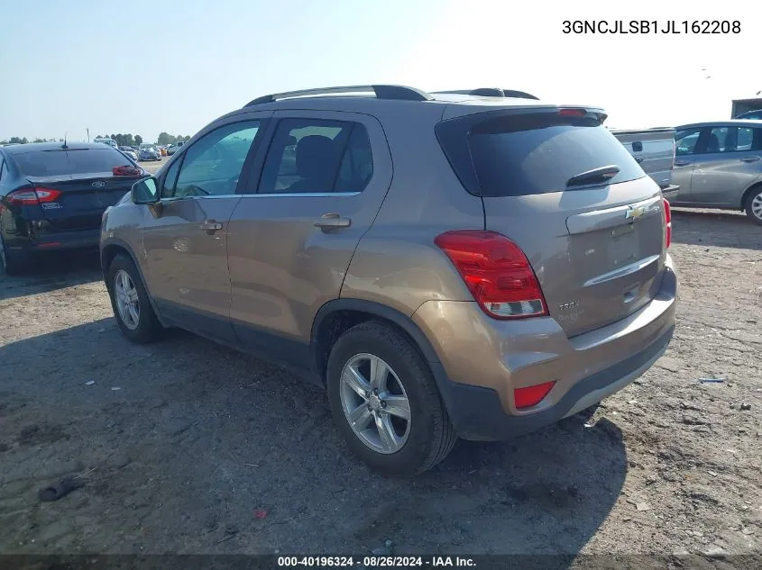 3GNCJLSB1JL162208 2018 Chevrolet Trax Lt