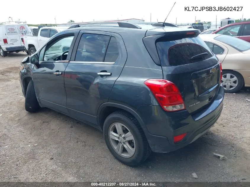 KL7CJPSB3JB602427 2018 Chevrolet Trax Lt