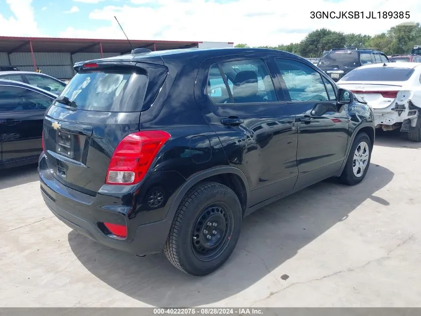 3GNCJKSB1JL189385 2018 Chevrolet Trax Ls