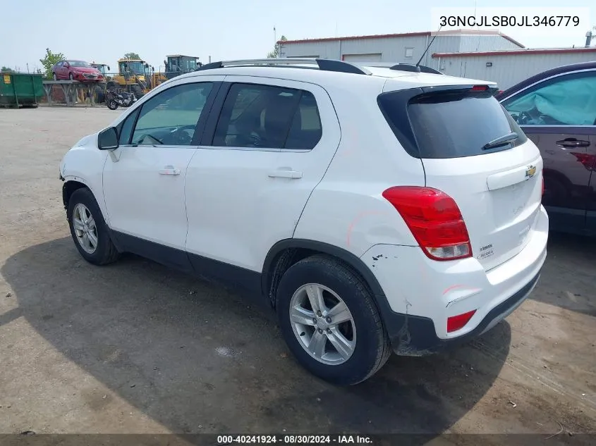 3GNCJLSB0JL346779 2018 Chevrolet Trax Lt