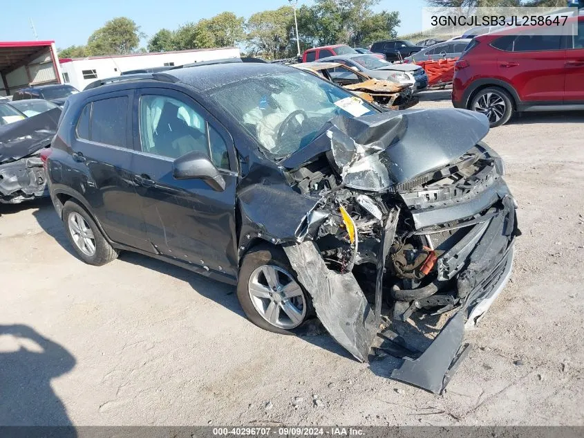 3GNCJLSB3JL258647 2018 Chevrolet Trax Lt