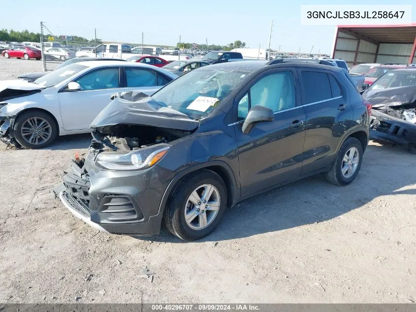 3GNCJLSB3JL258647 2018 Chevrolet Trax Lt