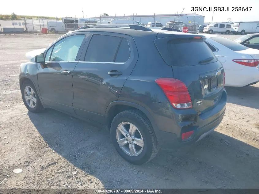 3GNCJLSB3JL258647 2018 Chevrolet Trax Lt