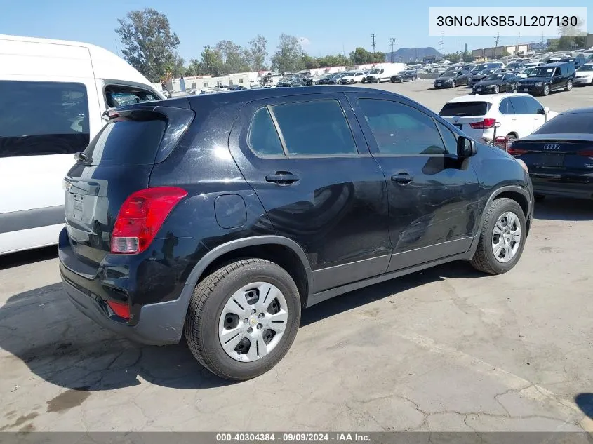 3GNCJKSB5JL207130 2018 Chevrolet Trax Ls