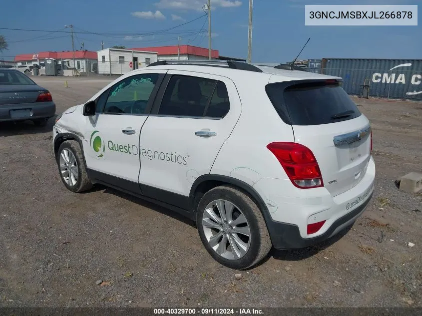 3GNCJMSBXJL266878 2018 Chevrolet Trax Premier