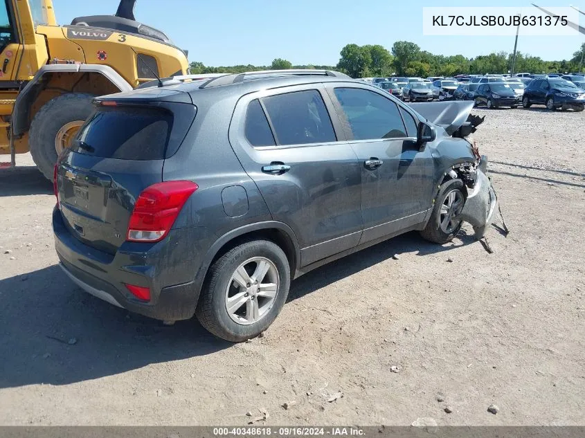 2018 Chevrolet Trax 1Lt VIN: KL7CJLSB0JB631375 Lot: 40348618