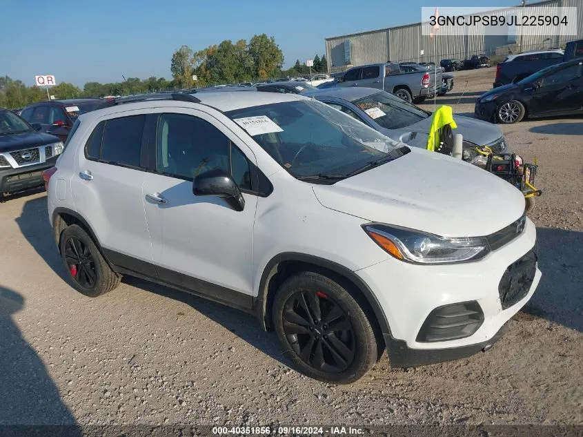 2018 Chevrolet Trax 1Lt VIN: 3GNCJPSB9JL225904 Lot: 40351856