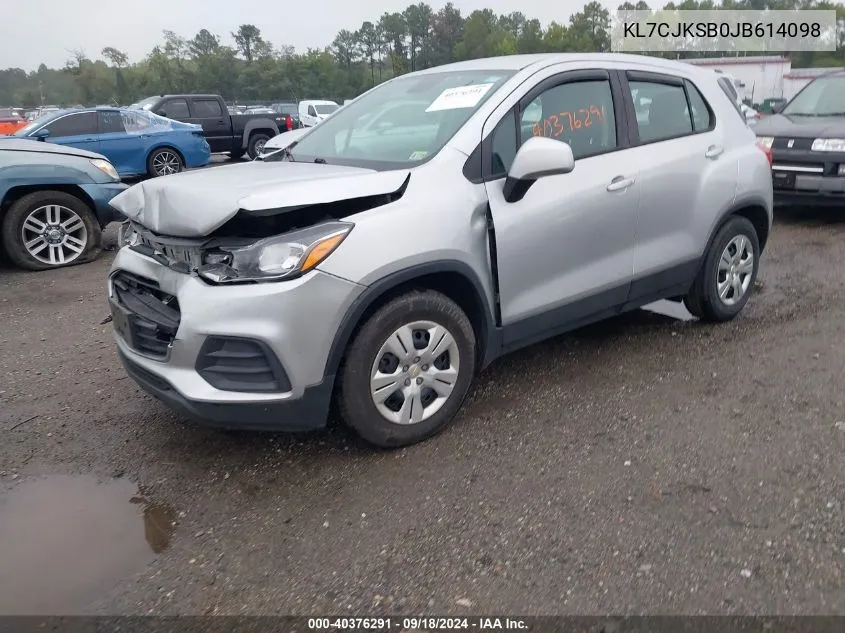 KL7CJKSB0JB614098 2018 Chevrolet Trax Ls