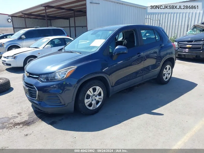 3GNCJKSBXJL286861 2018 Chevrolet Trax Ls