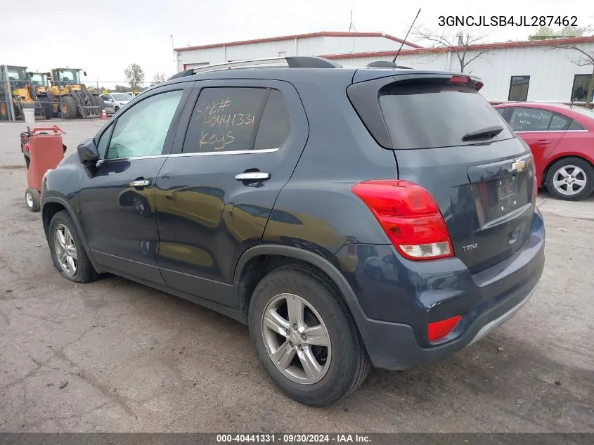 2018 Chevrolet Trax 1Lt VIN: 3GNCJLSB4JL287462 Lot: 40441331