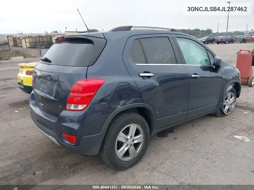 2018 Chevrolet Trax 1Lt VIN: 3GNCJLSB4JL287462 Lot: 40441331