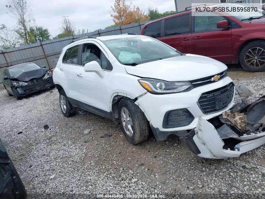 2018 Chevrolet Trax 1Lt VIN: KL7CJPSB5JB595870 Lot: 40445465