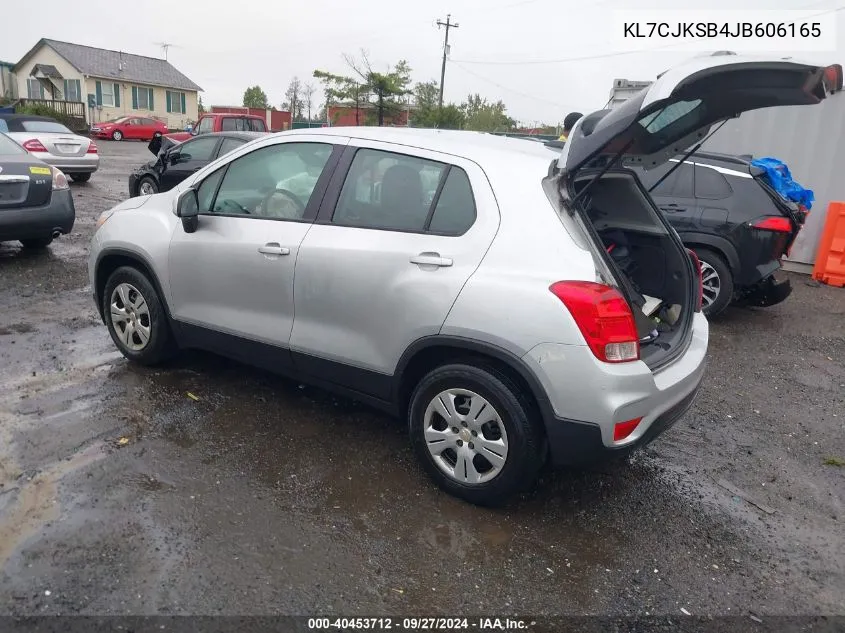 2018 Chevrolet Trax Ls VIN: KL7CJKSB4JB606165 Lot: 40453712