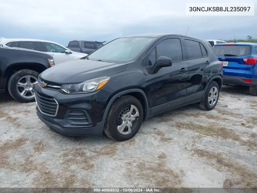 3GNCJKSB8JL235097 2018 Chevrolet Trax Ls