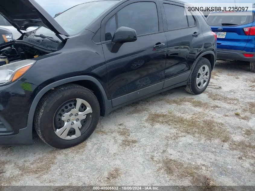 2018 Chevrolet Trax Ls VIN: 3GNCJKSB8JL235097 Lot: 40505532