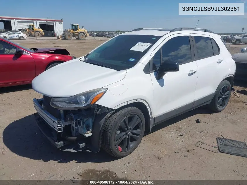 2018 Chevrolet Trax Lt VIN: 3GNCJLSB9JL302361 Lot: 40506172