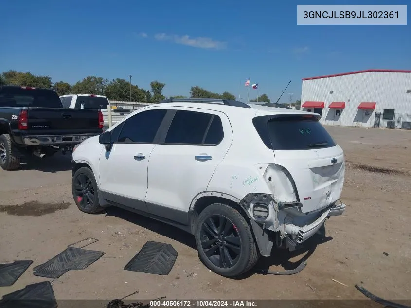 2018 Chevrolet Trax Lt VIN: 3GNCJLSB9JL302361 Lot: 40506172